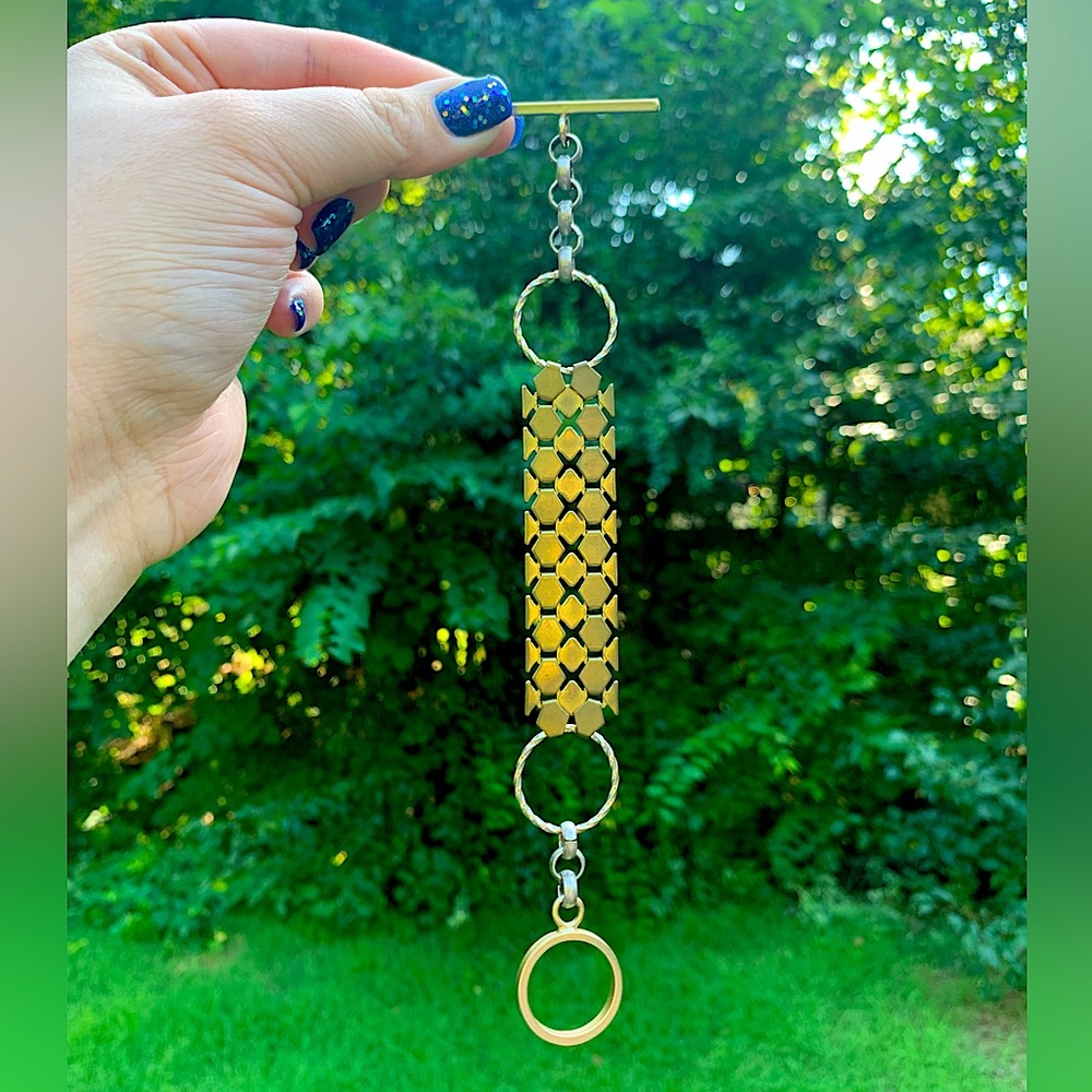 Funky Metal Honeycomb Bracelet